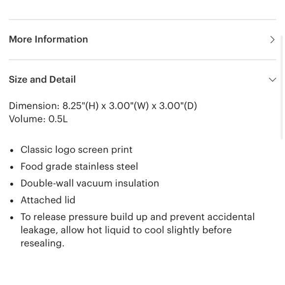 Herschel navy water bottle 18oz 530ml - Picture 14 of 14